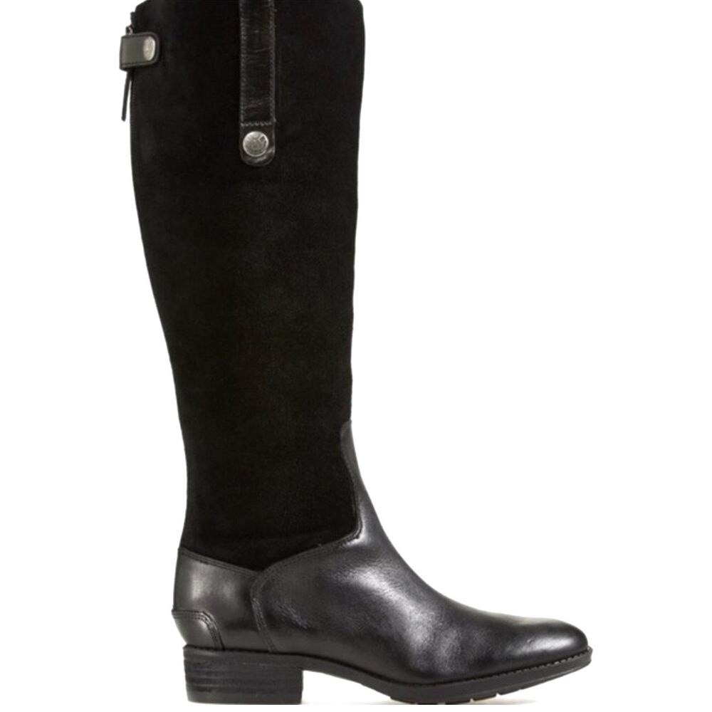 Sam Edelman Pembrooke Women's Heritage Black Suede Leather Riding Boot - Sz 6.5‎